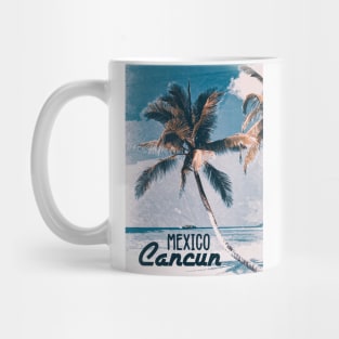 Cancun Mexico Vintage style poster Most Beautiful Places on Earth Mug